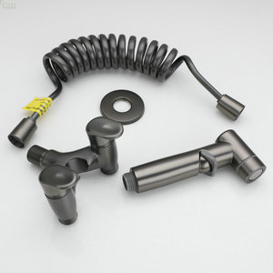 Черный латунный хромированный ручной распылитель для биде - Product Image 2