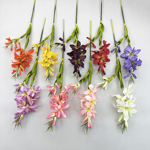 <span class=keywords><strong>Fleurs</strong></span> artificielles de lys <span class=keywords><strong>Canna</strong></span> à longues tiges pour bouquet de mariage, décoration intérieure, centre de table de bureau, arrangement floral réaliste - Product Image 1