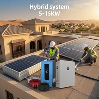 Prix d'usine OEM, système de panneaux solaires hybrides 10 kW 15 kW, kit complet hors réseau et sur réseau, solution de stockage d'énergie pour villa