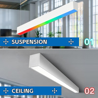 NGTlight - Éclairage architectural commercial LED RGB - Luminaires muraux connectables - Décoration d'exposition - Tubes linéaires néon colorés
