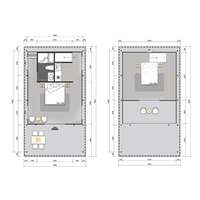 Tente de glamping haut de gamme pour l'extérieur, toile imperméable de 45 m² avec salle de bain et loft, tente de safari de luxe pour hôtel, complexe hôtelier, hébergement