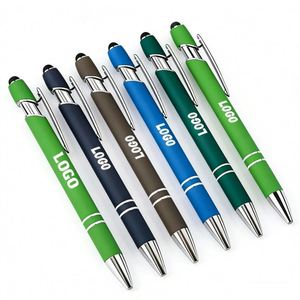 ผลิตปากกาลูกลื่นโลหะยางราคาส่งถูกที่สุดสำหรับของขวัญธุรกิจพร้อมโลโก้พิมพ์ตามสั่ง - Product Image 1