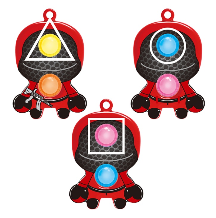 3d ПВХ кальмар игра брелок фигурки брелок-подвеска других брелки для ключей