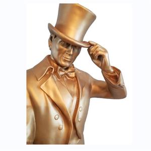 그림 동상 연예인 초상화 예술 유명한 남자 목발에 남자 걷는 조니 워커 동상 DIY 홈 장식 - Product Image 5