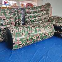 Bunker camouflage gonflable en PVC commercial de 0,6 mm, barrière tactique pour paintball, gel blaster et laser tag