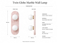Applique murale double globe en marbre naturel, plaque ovale en pierre, verre opale, LED G9 multicolore, pour chambre, hôtel, couloir