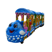 Équipement de parc d'attractions, locomotive à thème océanique, train électrique sans rails, manèges pour enfants et adultes, ensemble de trains