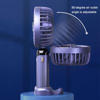 Nouveauté Mini ventilateur à main portable Ventilateur de table pliant rechargeable par USB avec support pour téléphone pour la voiture