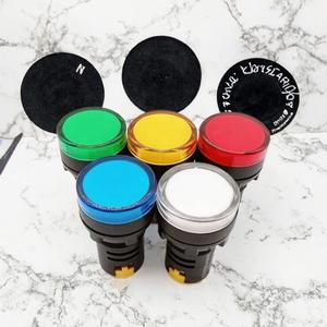AD56-22DS ไฟแสดงสถานะ LED สีแดงขนาด 22 มม. IP40 ขั้วต่อแบบสกรู 110-380V หลอดไฟแสดงสถานะสวิตช์พลาสติก - Product Image 3