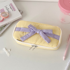 Trousse en tissu polyester doux avec nœud pour <span class=keywords><strong>étudiant</strong></span>s, rangement de fournitures scolaires et de planificateurs, sac de bureau DIY, modèle BD36 - Product Image 6