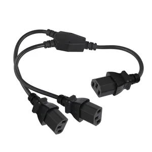 AC 3 Prong Iec 320 C13 C14 Male to Female Y splitter Power cord PDU UPS Assembly Extend Adapter cable