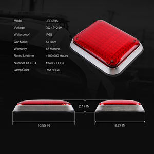 Nouveau phare stroboscopique d'urgence CIGO LED-29A haute puissance et haute luminosité rouge bleu pour <span class=keywords><strong>ambulance</strong></span> et camion 12V Garantie 1 an - Product Image 4