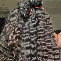 Rambut India Mentah Langsung Dari India Ekstensi Rambut Gelombang Alami Murah Remy Virgin Human Hair Bundel Rambut Asli Tanpa Proses