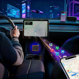 Support de chargeur sans fil CarPlay CP030 avec maintien magnétique puissant pour iPhone 14 15 16 Pro <span class=keywords><strong>Max</strong></span> Mini en utilisation en véhicule - Product Image 4