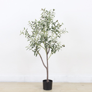 Wholesale removable 120CM size plastic decoration indoor artificial olive false branch bonsai plant pot artificial tree