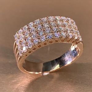 Elegante Anello di Fidanzamento Geometrico per Donne, Gioiello da Dito Scintillante e alla Moda - Product Image 2