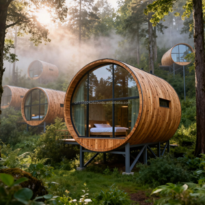 Maison préfabriquée en <span class=keywords><strong>bois</strong></span> pour l'extérieur Structure de cadre en acier léger pour hôtels, villas, cabines, garage, hangar, conception de type de lumière de couleur personnalisée - Product Image 4