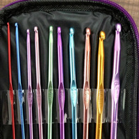 Lot de 22 Crochets en Aluminium et Outils de Tricot pour Aiguilles à Pull en Métal
