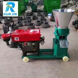 Mini machine à granulés de nourriture pour animaux diesel 100-200 kg/h pour la production autonome à <span class=keywords><strong>domicile</strong></span>, dans le jardin, à la ferme, pour la volaille, les dindes, les cailles, les lapins et les canards - Product Image 2