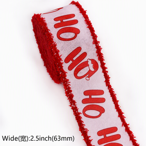 Cinta Decorativa Navideña EMagic con Borde de Alambre, 2.5 Pulgadas, Diseño de Bastones de Caramelo, Bayas de Acebo y Yute, para Envolver Regalos y Decorar el Árbol de Navidad - Product Image 4