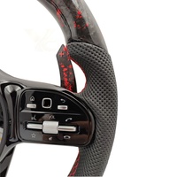 Volant personnalisé en fibre de carbone forgée rouge avec LED pour Mercedes BENZ W205 C300 W212 W213 W221 W222 ML W166 W167 W218 CLS 63 AMG