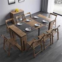 Table pliante rétractable de style nordique en promotion pour la famille, avec plateau en MDF, idéale pour le salon et la salle à manger, mobilier de maison