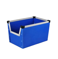 Boîte de rangement pliable en plastique PP à trois compartiments, bac de tri en plastique ondulé PP, boîte de rangement multi-compartiments pour pièces
