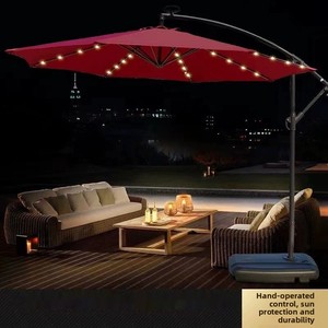 Base de lampe solaire LED d'extérieur pour parasol de cour et balcon, pliable, moderne et minimaliste, pour stand extérieur - Product Image 4