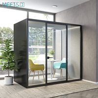 Cabine d'isolation acoustique pour studio d'enregistrement de batterie et de guitare avec unité sur pied en verre double vitrage personnalisée