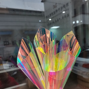 عالية الجودة أزرق قزحي الألوان فيلم قوس قزح مجسما نافذة ناعمة ولامعة ديكور مواد بلاستيكية وورقية مقاومة للماء - Product Image 4