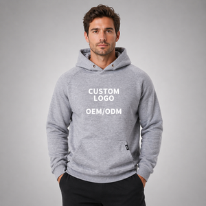 Sudadera con Capucha Premium para Hombre, 500 GSM, 100% Algodón, Diseño Sólido con Bordado 3D, Corte Holgado, Otoño, Logotipo Personalizado OEM - Product Image 1