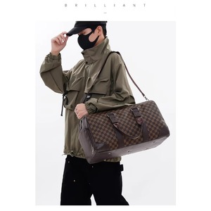 Sac de Voyage <span class=keywords><strong>Week</strong></span>-<span class=keywords><strong>end</strong></span> en Cuir PU Souple de Luxe 24-26L, Style Vintage de Haute Qualité, Fermeture Éclair, Sangle Réglable, Unisexe, Vente en Gros - Product Image 2