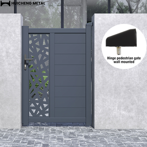 Porte latérale simple en aluminium découpée au laser, design moderne et personnalisable, pour villas, porte piétonne principale en alliage d'aluminium - Product Image 1