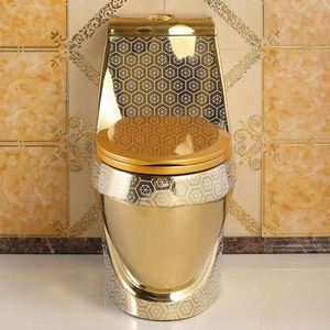โถสุขภัณฑ์ทองคำสุดหรู ระบบชำระล้างแบบไซฟอน ชิ้นเดียว - Product Image 5