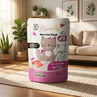 Nourriture humide pour chat sans céréales, de qualité supérieure, en sachet de 100 g, saveur de poulet véritable, riche en protéines, nutritive, pour toutes les étapes de vie, à consommer quotidiennement