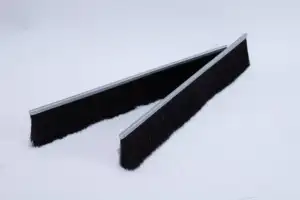Tira de Cepillo de Doble fila para puerta de vidrio, banda de cepillo conductora antiestática