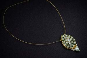 Traditional Gold Plated Kundan & Moti <b>Pearl</b> Choker Necklace <b>Set</b> – Stylish Indian Ethnic Wedding <b>Jewelry</b> with Drop Pendant - Product Image 2