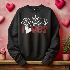 Transfert de correctif de haute qualité Bling Glitter King of Loves Rhinestone Valentine <span class=keywords><strong>pour</strong></span> la Saint-Valentin - Product Image 3