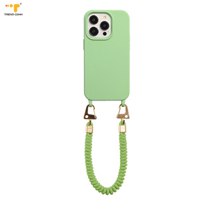 Fil de téléphone élastique câble en gros Stock téléphone portable sangle de poitrine longues chaînes de téléphone en plastique dacron sac de taille longue sangle - Product Image 4