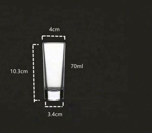Lot de 12 verres à shot transparents à base épaisse, ensemble de verres hauts de 2 oz pour whisky, tequila, vodka - Product Image 2