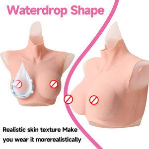 Formes mammaires réalistes à col rond en silicone pour homme travesti formes mammaires en silicone faux <span class=keywords><strong>seins</strong></span> - Product Image 6