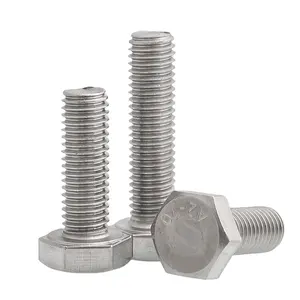 Manufacturer's Stock 304 A2 Stainless Steel A2-70 DIN933 Hex Head Screws M3-M18 Hexagon Head Bolts