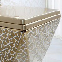 Atch — accessoires de salle de bain diamant doré, ensemble d'une pièce japonais en céramique pour décoration de toilette