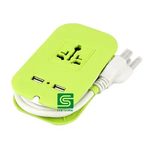 Universal Travel Mini Power Strip with USB Port