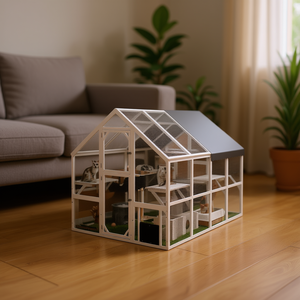 Cuccia per Gatti da Esterno, Arredo per Animali Domestici in Plastica dal Design Moderno con Chiusura a Cordoncino per Piccoli Animali, Utilizzabile in Tutte le Stagioni - Product Image 2