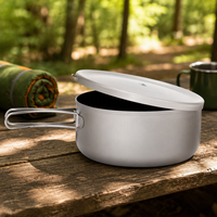 Bol en titane pliable personnalisable, ustensiles de cuisine d'extérieur ultralégers antiadhésifs et sains pour la randonnée, les voyages et le camping