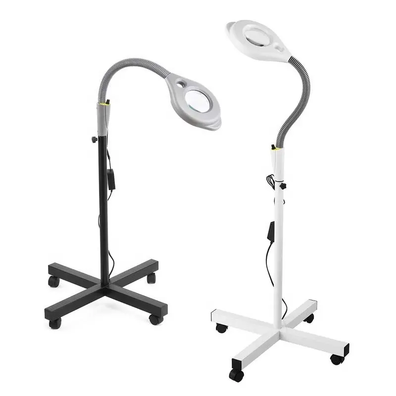 Wholesale 10X 30X Floor Stand For Nail Beauty Salon Tattoo Lamp LED Magnifying Glass Lamp With Magnifying Glass Magnifier