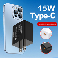 Cargador Rápido USB-C de 15W 5V 3A Shenzhen Lvxiangyuan con Enchufe JP, Certificación PSE y Protección OVP, Adaptador de Corriente para Auriculares y Cámara