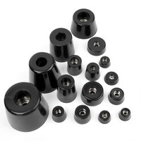 Patins antidérapants en PVC ronds pour haut-parleurs, amortisseurs de vibrations, supports pour amplificateur audio, tampons en caoutchouc anti-vibrations