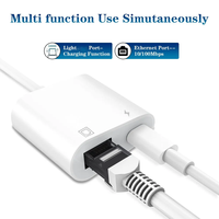 Adaptor Ethernet OTG Tipe C ke RJ45 Kabel Jaringan LAN/Hub Dengan Kamera USB 3 dan Port Pengisian Daya untuk IOS/iPad Flash Drive